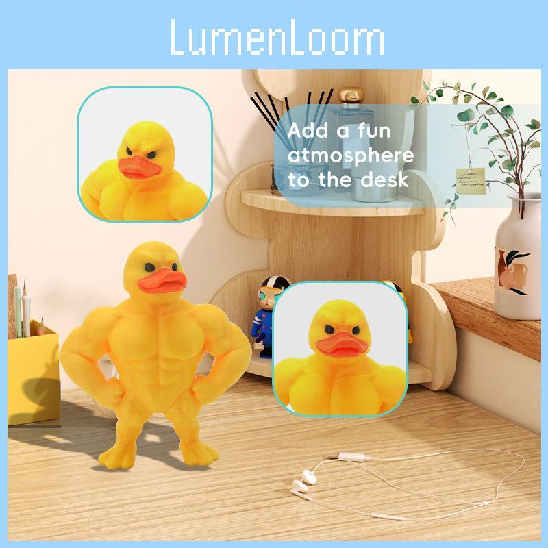 Ornament Originality Desktop Muscular Little Yellow Duck Stress Toy Relieving