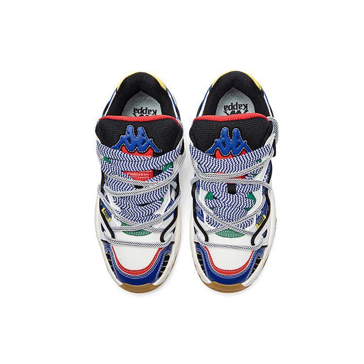 Kappa Color Block Spliced Deconstructed Thick Sole Low Top Sneakers Unisex sneakers White Blue Red K0DZ5CS21-012