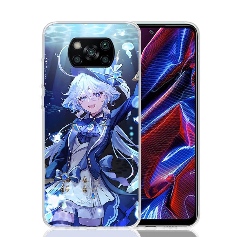 Genshin Impact Furina Phone Case For Xiaomi Poco F7 Ultra X7 X6 Pro X5 Redmi 15 15C 13 13C 12 12C 10 10A 10C 9 9A 9C 9T Shell Po