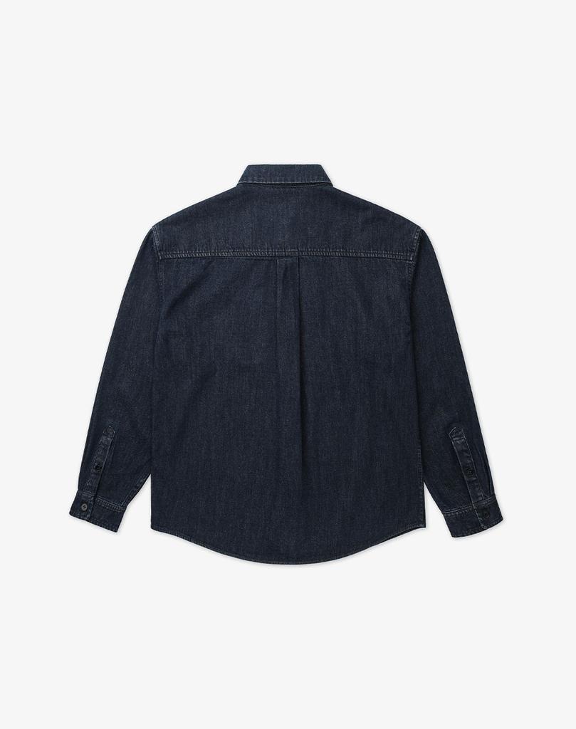 WORK ON BODY OFF Wide Overfit Denim Shirt [Indigo]