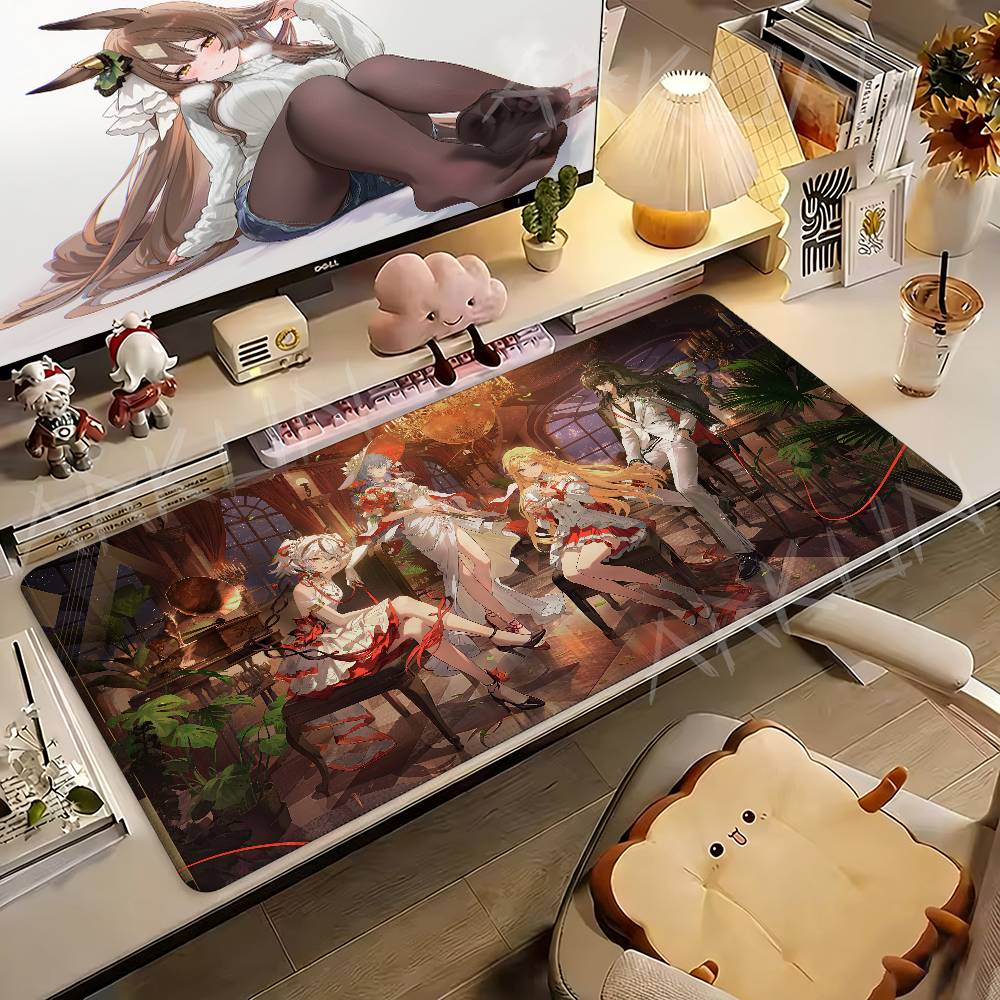 Fashion Hot Gaming Wuthering Waves Large Anime Girl Gaming Mouse Pad Xxl 900x400 Gamer Computer Table Mat