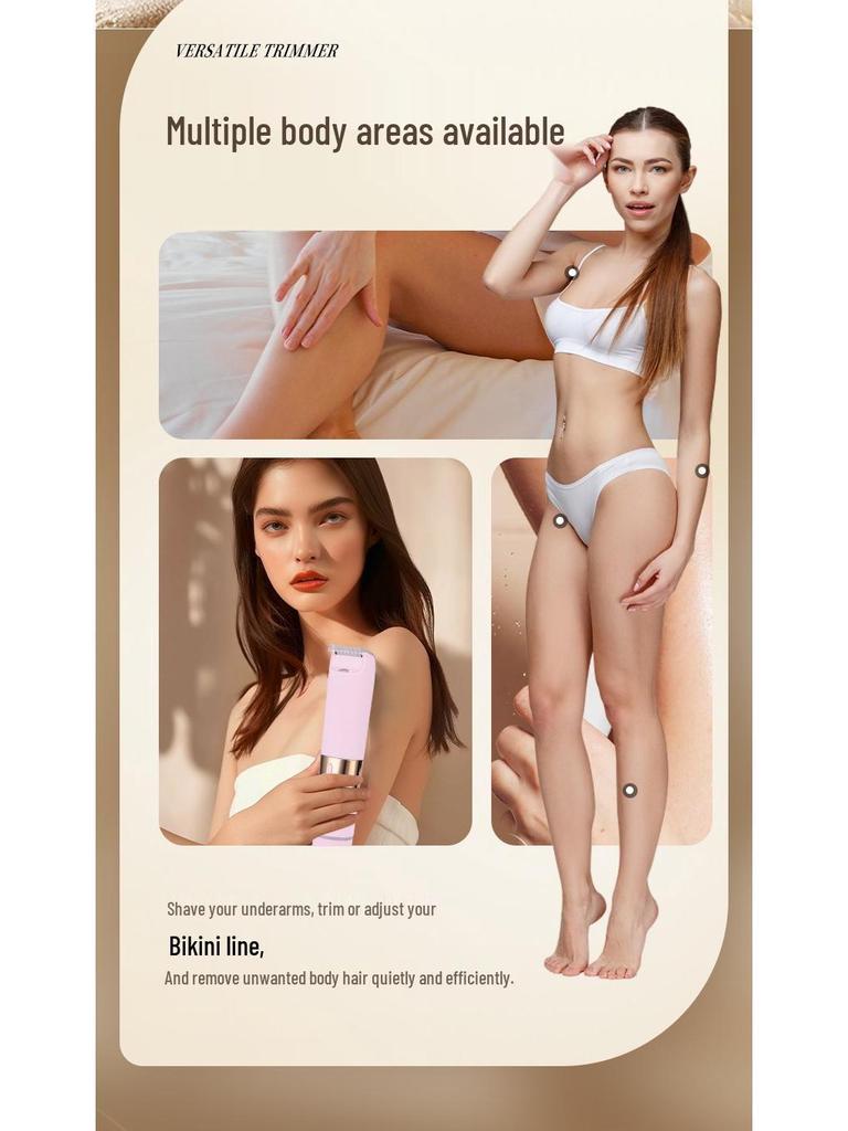 PRITECH Women's Electric Shaver: Dual-Head Body and Leg Hair Trimmer