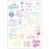 Colorful Laser Bronzing Tattoo Stickers Wedding Party Bachelorette Bridesmaid Party Metal Stickers