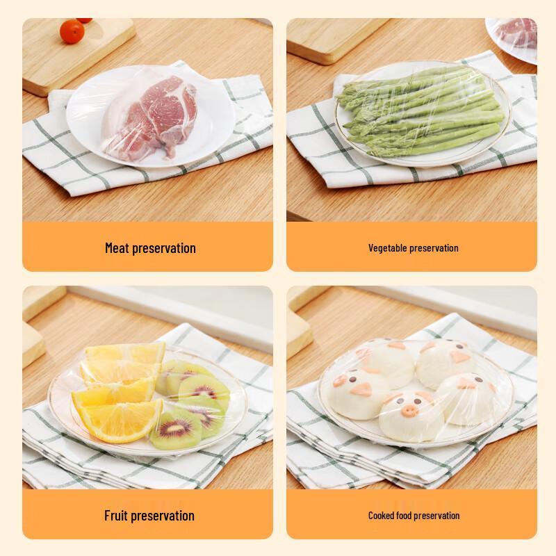 Meiliya Hand-Tear PE Food-Grade Cling Film, 30cmx150m, 3 Rolls