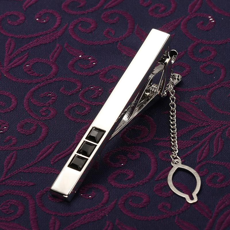 Men'S Fashion Versatile Tie Clip Business Dress Gold Silver Wedding Men'S And Women'S Pin Korean Version Security Collar Clip