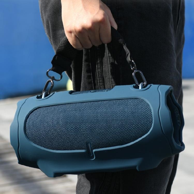 Portable Silicone Case Carrying Storage Bag with Shoulder Straps for Xtreme 4 Speakers for Travel Home Office