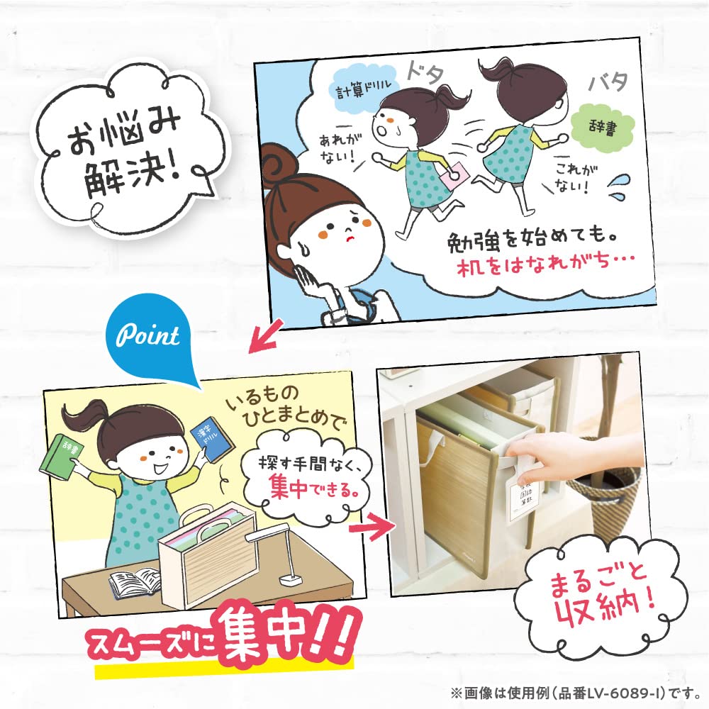 Sonic Storage LibiGaku Smooth Study with Tag Bag, Bag, Ivory, LV-6089-I,