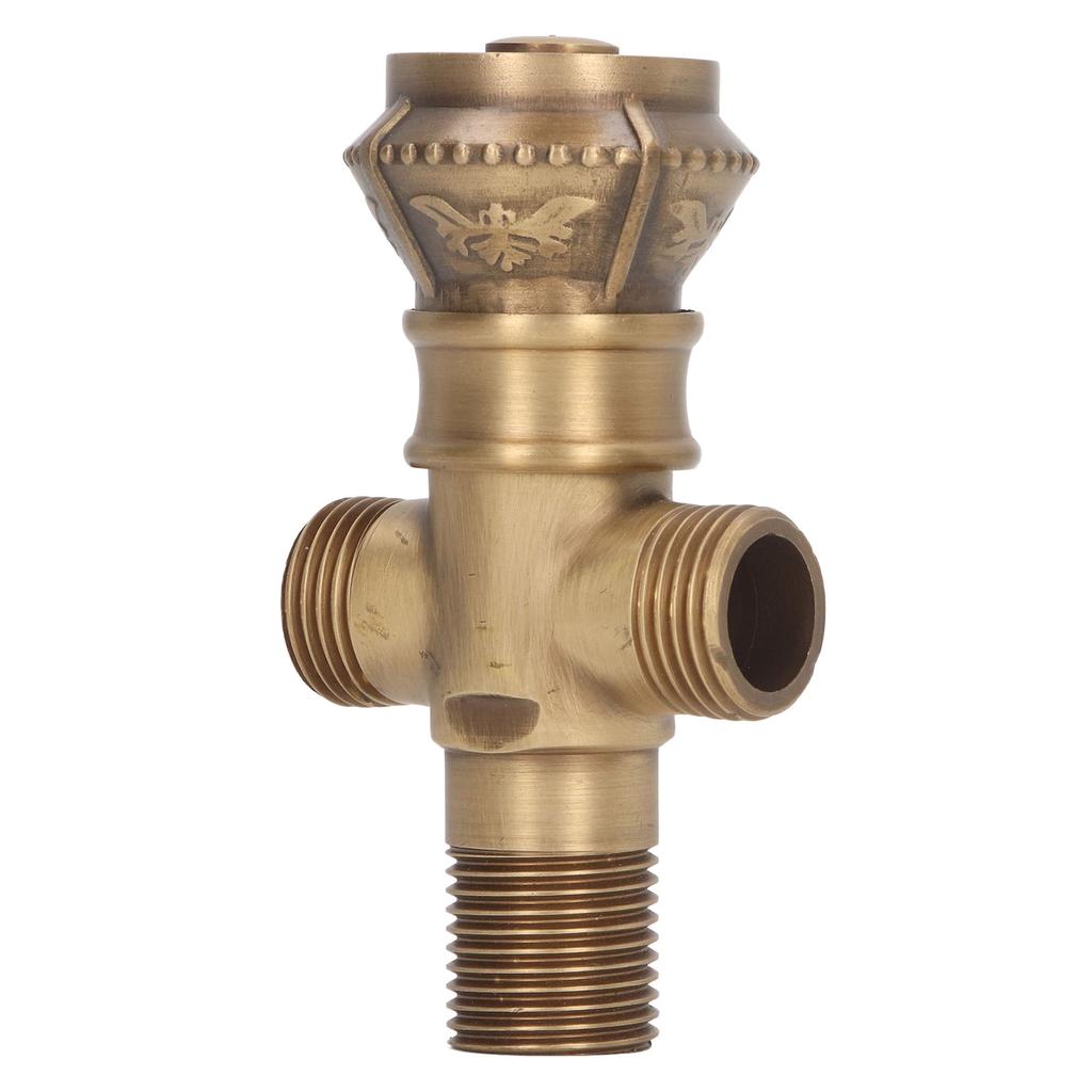Eckventil Europäischer Antikstil Kalt-Warmwasserhahn Dreh-Eck-Absperrventil für Küche Badezimmer