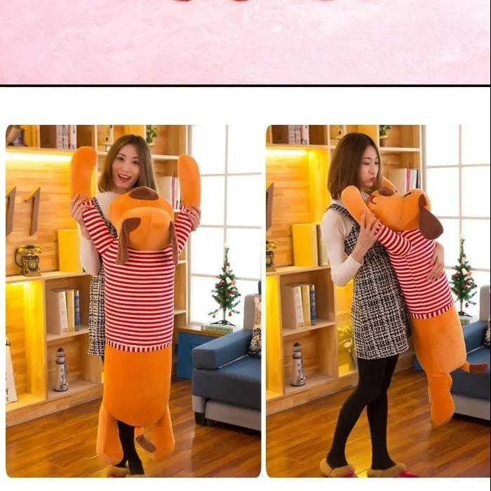 Lying Dog Plush Toy Dog Doll Sleeping Pillow Large Long Pillow Children's Doll Teddy Bear Birthday Gift