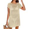 Women's Cover Up Edge Hollow Beach Cover Up Loose Dress