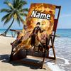 Custom Name Personalized Genshin Impact Print Beach Towel, for Trip Camping Beach Party Home Decor, Birthday Gift for Family & Friends