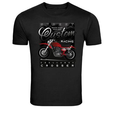 Street Custom Racing Crosser Motorrad Grafik T-Shirt