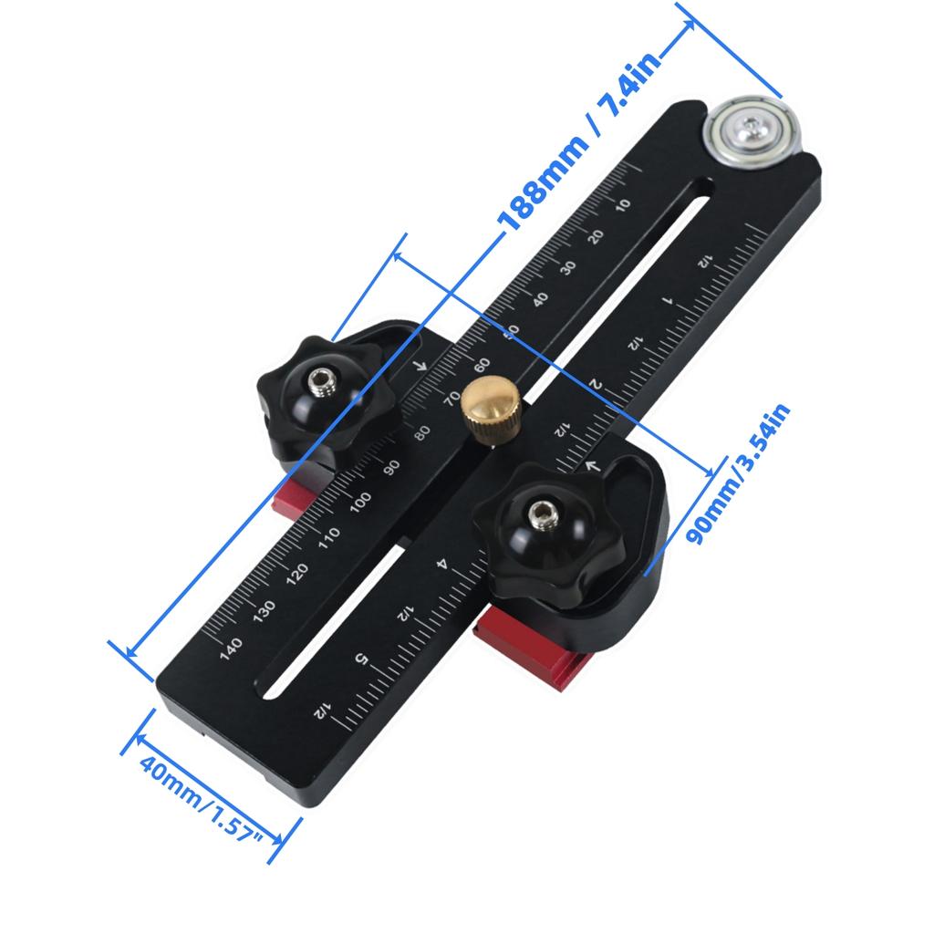 Safety Table Saw Jig Thin Rip Jig for Making Repetitive Narrow Thin Strip Cuts Metal Fast Thin Ripping Guide for Saw Table