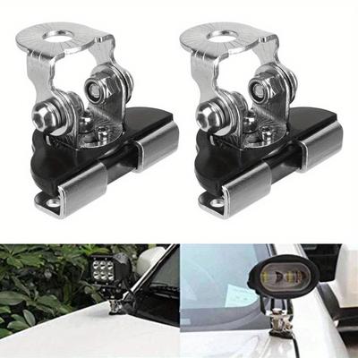 1Pair Car Headlight Holder LED Flood Lights Clamp Spotlight Stand Bar Bracket Off Road 4x4 Auto Accessories for Boat Marine.