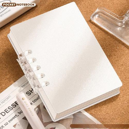 80 Sheets Square Lined A7 Pocket Notebook - High Quality Loose-leaf Mini Diary Book for Student School Supplies