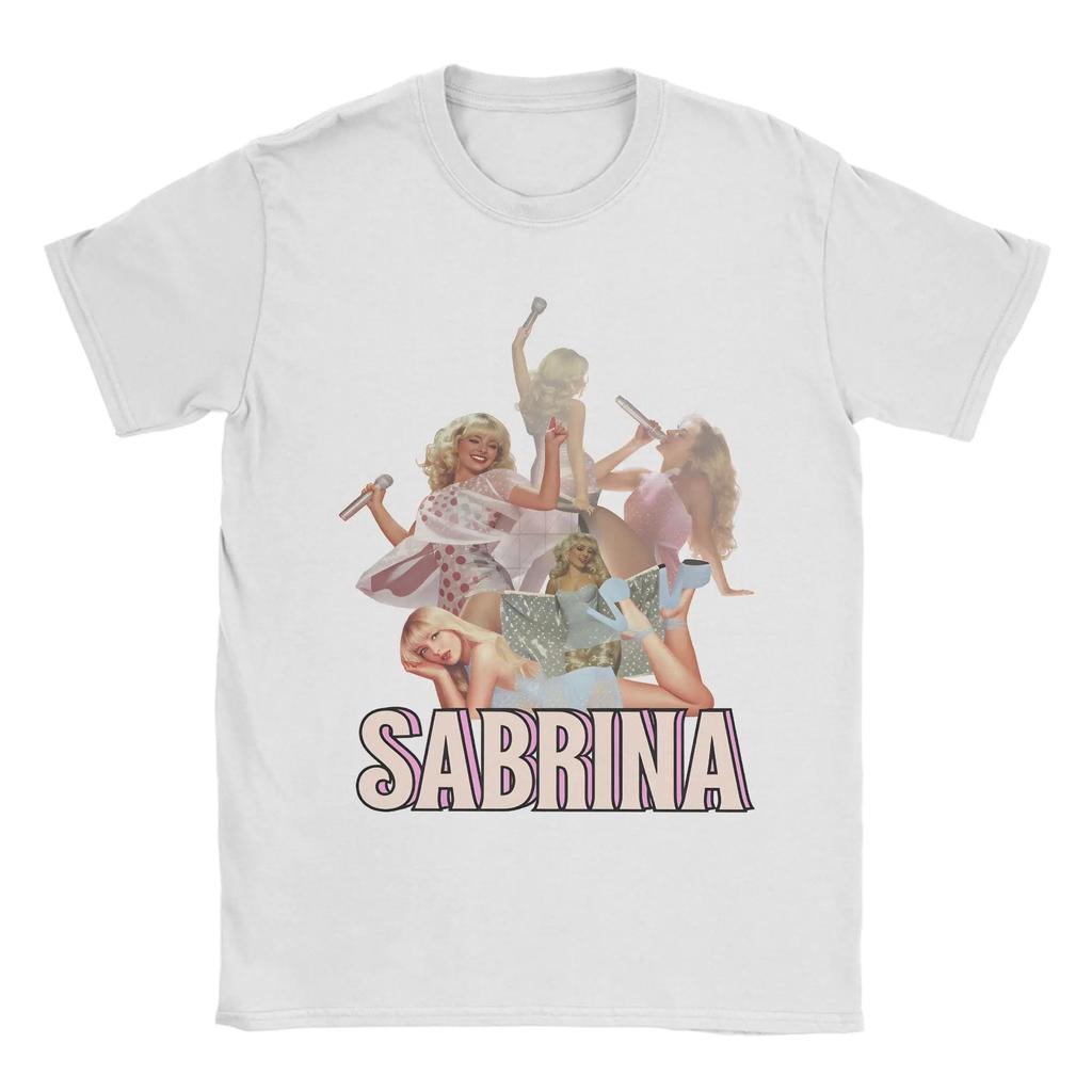 Moda Estiva 2026 T-shirt in Cotone Sabrina Carpenter Per Unisex Streetwear T-shirt Girocollo Hip Hop Magliette Oversize Larghe