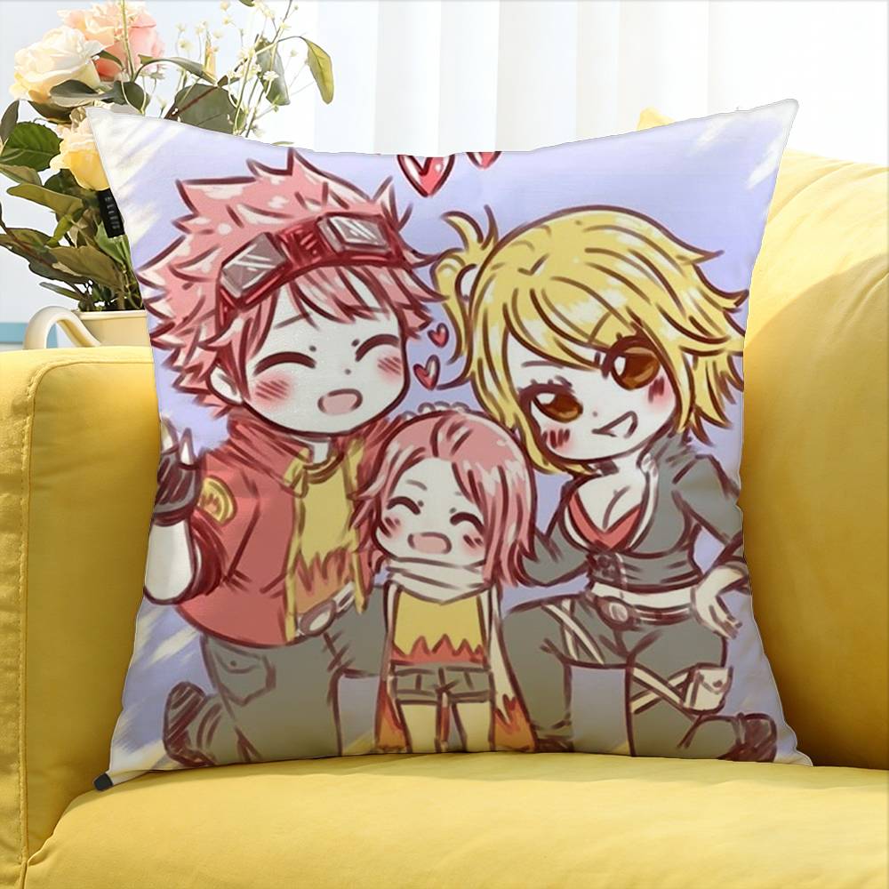 Fairy Tail Anime World Various Sizes Square Pillow Case For Car Home Bedchamber Decor