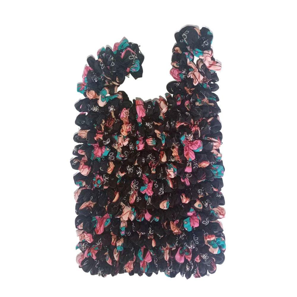 Retro Expansion Elastic Bubble Bag Fold Large Capacity Pleated Handbags Multi Purpose Stretch Mini Bag Women Female