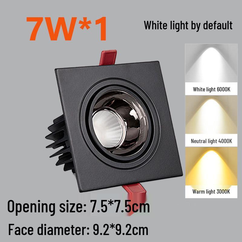 

Двухголовочный антибликовый прямоугольный встраиваемый светодиодный потолочный прожектор на карданном подвесе 4000K Neutral Light