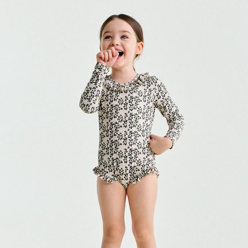 Costume da bagno intero Yun'er Ma per bambine, protezione solare UPF50+, ad asciugatura rapida
