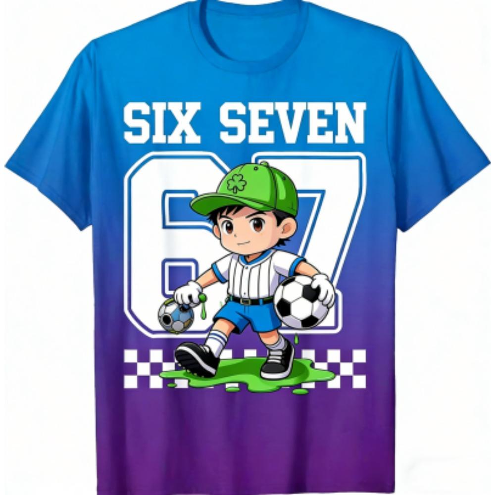 

Kids T-Shirt Fun 67 Six Seven Print Boy and Girl Tees Top Summer Short Sleeve O Neck Casual Outdoor Kids Clothing 100