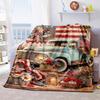 1PC Tractor Farmhouse Scene Blanket Soft Comfortable All Seasons Suitable Sofa Office Travel Festive Gift