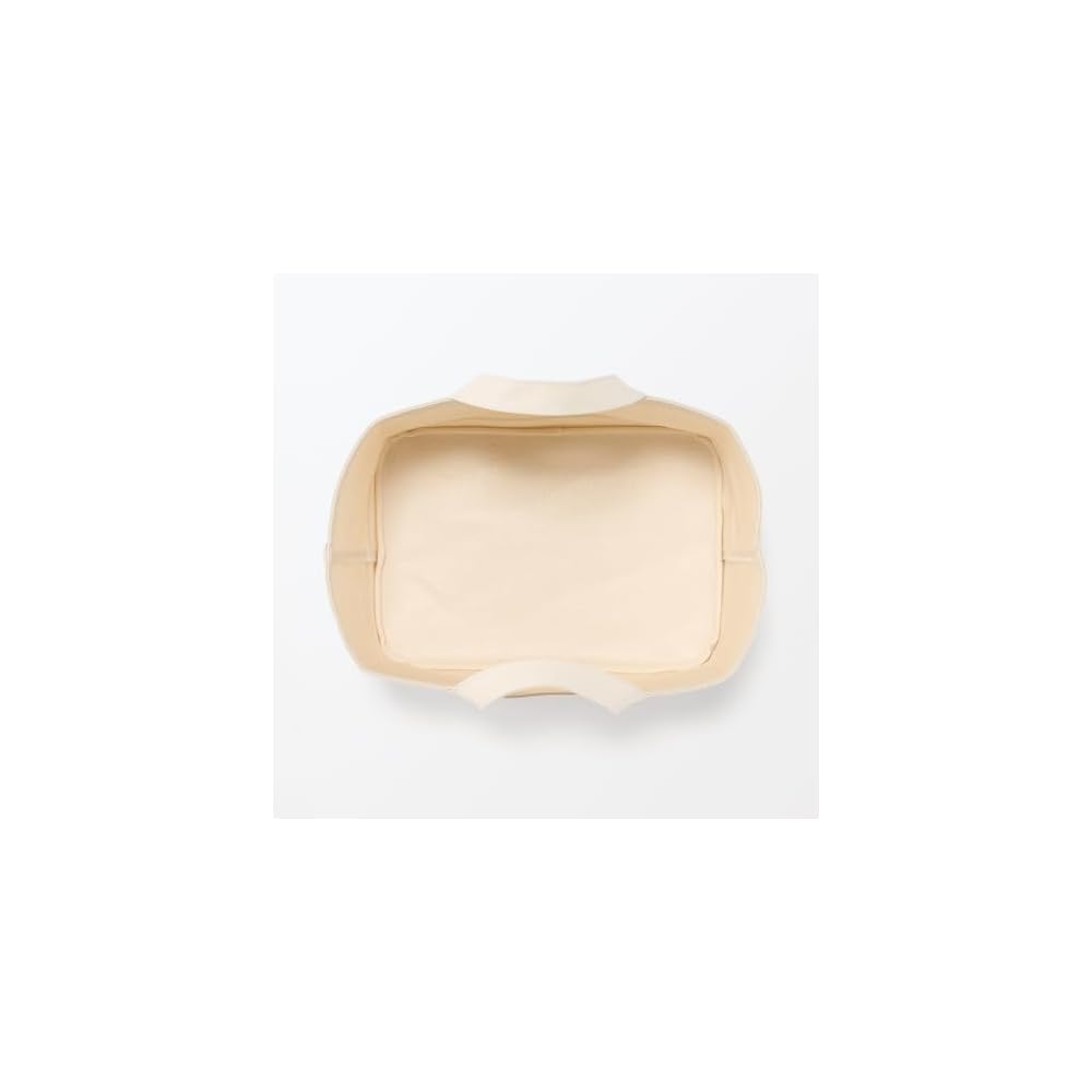 MUJI Cotton Canvas Soft Box with Handle, Large, Approx. W37 x D26 x H26cm, 23090018 (Clothing Case,