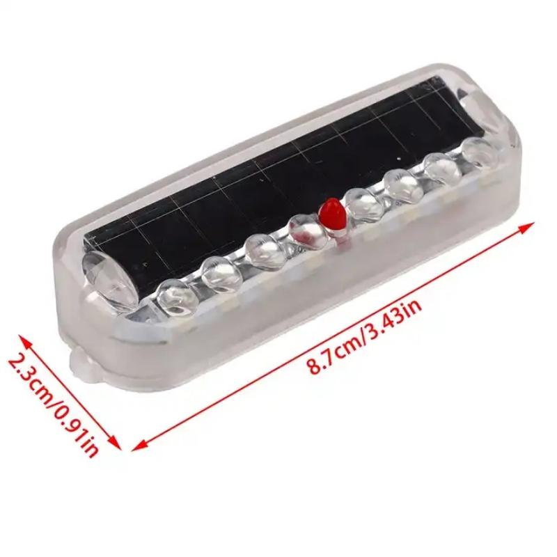 Solar LED Auto Anti-Heckkollisionslicht Antikollisionswarnung Verkabelungsfreies Licht Vibrationssensor Blinkendes Atemlicht