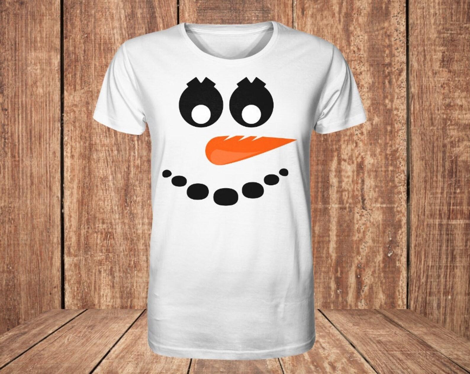 Snowman Face / Head for Winter and Christmas - Organic Basic Shirt 2XL