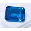 AAA Natural London Blue Topaz 22.75 Ct Emerald Cut Certified Loose Gemstone