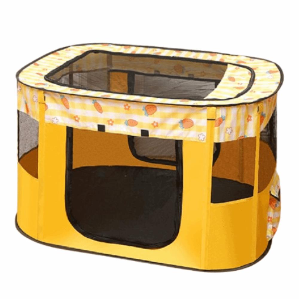 

Дышащая Складная Клетка для Питомцев Портативная Родовая Комната для Кошек Видимый Вольер для Собак Щенок жёлтый