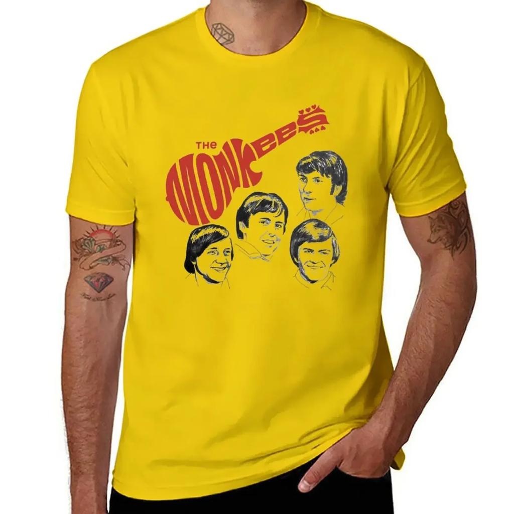 Monkees T-Shirt Short Sleeve Tee Heavyweights Kawaii Clothes Men's T-shirts
