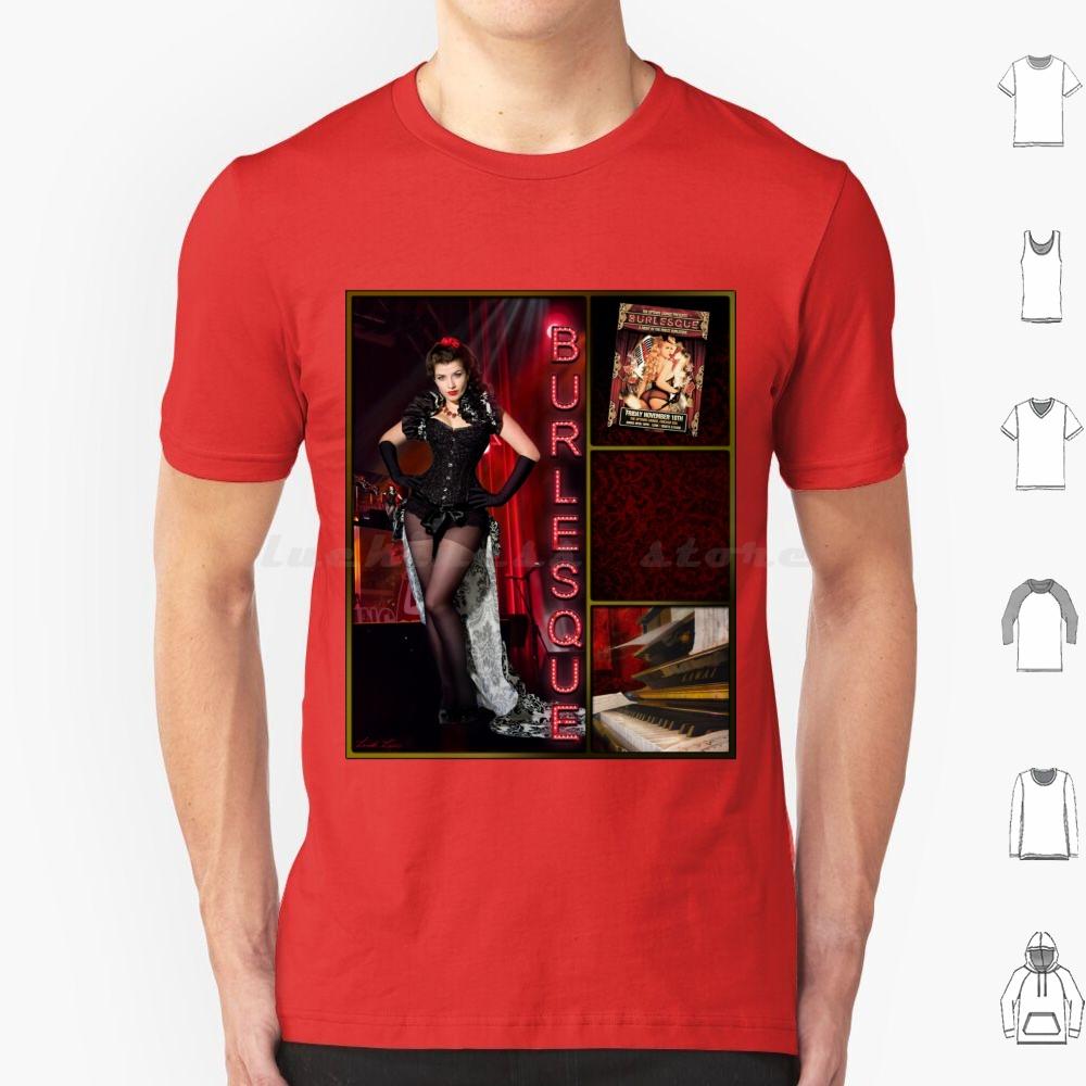 Dance SeriesBurlesque T Shirt Men Women Kids 6xl Dance Dancer Burlesque Music Triptych Red Woman Female Lindaleesart Linda