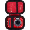 Lebakort Storage Case Compatible with Kodak PIXPRO WPZ2 Compact Digital Camera (Red Case)