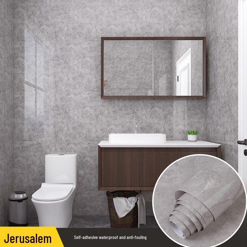 3D Marble Wall Sticker: Self-Adhesive, Oil-Proof, Thickened Decor for Bathroom, Kitchen, Wardrobe