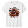 Spooky Halloween Witch Pumpkin Bats Unisexs Unisexs Graphic Tee Shirt