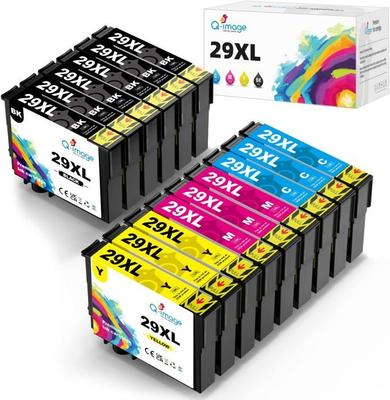Ink Cartridges 29XL - CHOUMICHA - Compatible Epson - Pack of 15 - 500 Pages Black - Multicolor