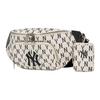 New MLB Monogram Collection Polyester Combo Bag Fanny Pack Regular Unisex Black White 3AHSM012N-50CRD