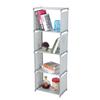 Multi Layer Standing Bookcase Bookshelf Storage Shelf Rack Home Organizer for Living Room BedroomGray Color
