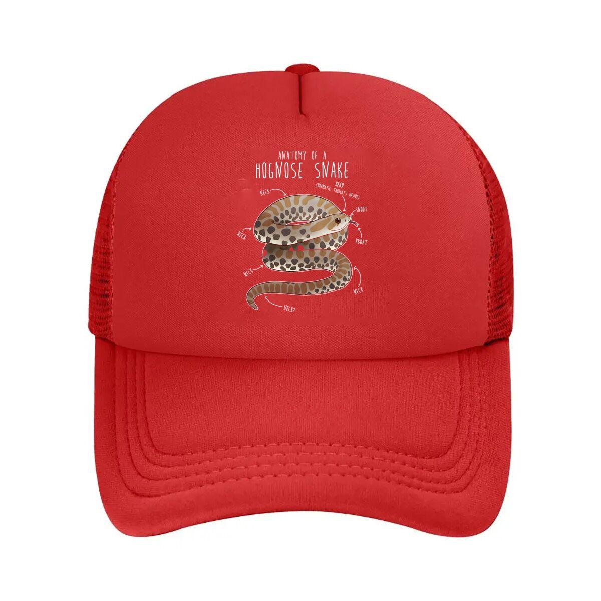 

Anatomy of a Hognose Snake Educational Reptile Art Detailed Diagram for Herpetology Fans Mesh Baseball Cap One Size