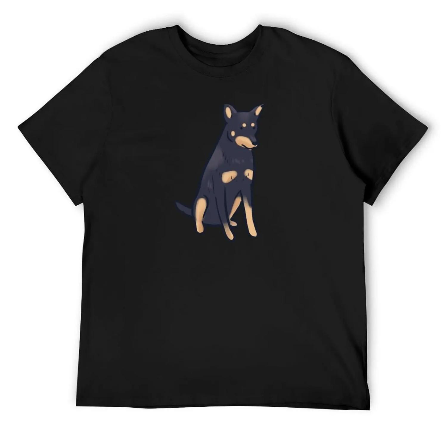 Australian Kelpie dog art T-Shirt football t shirt hippie clothes topping men clothes S