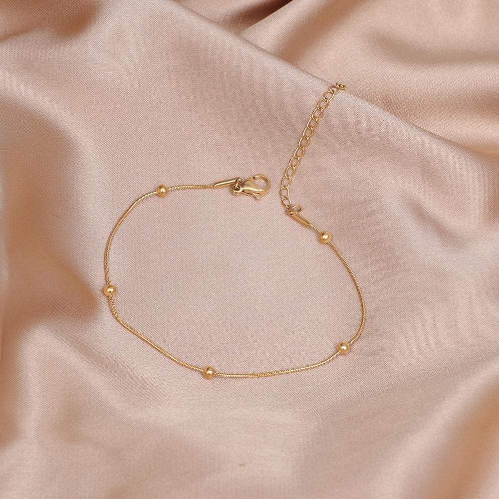 

High-end ins style jewelry does not fade titanium steel new bracelet versatile high-end fashion jewelry золотий