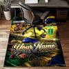 Brazilian football player Design Area Rug Personalized Name- Non-Slip, Soft & Cozy Floor Mat for Living Room, Office - Indoor/Outdoor Carpet