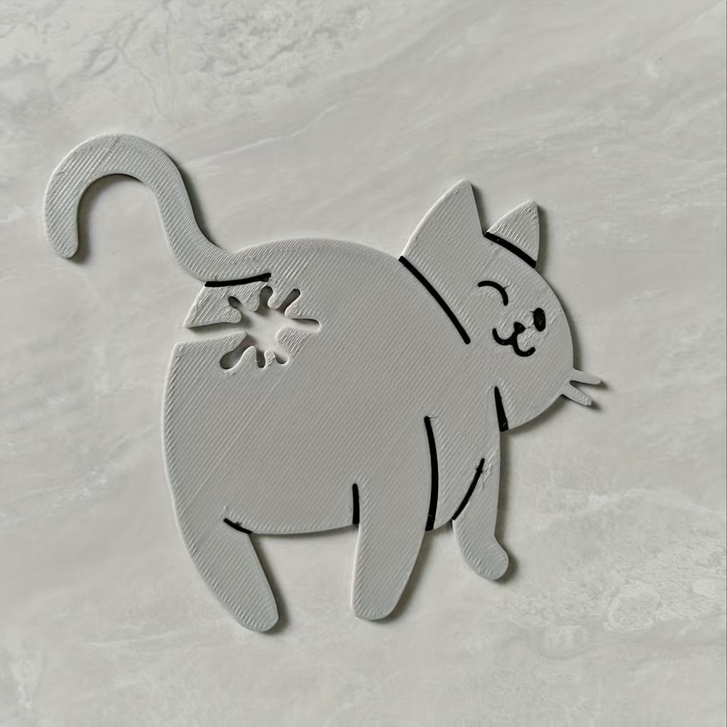 Kattbakdel Brödklämma - 3D-tryckt Humoristisk Köksgadget, Plastpåshållare för Bröd & Snacks, Sött Djur Förvaringstillbehör för Skafferi