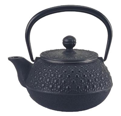 Teekanne 3 Typ Schildkrötenpanzer Schwarz Innen und Deckelrückseite Emailliert Nanbu Eisenware 12303 0,32L