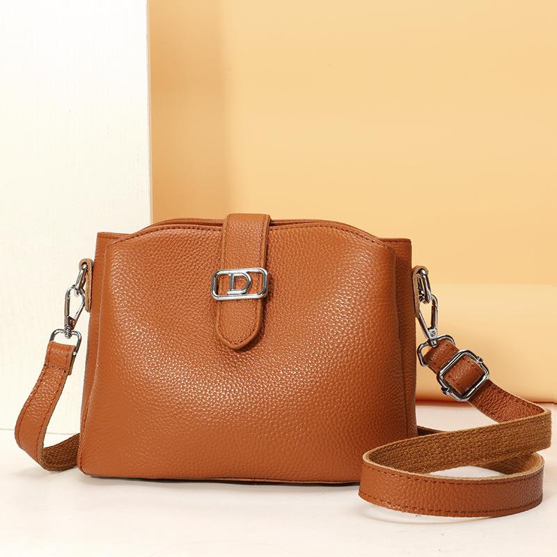 Sac Seau Mode Polyvalent en Cuir de Vache, Sac Bandoulière Unique