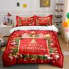 Christmas Themed Patchwork Bedding Set Bedding set (1 duvet cover, 2 pillowcases, duvet not included)