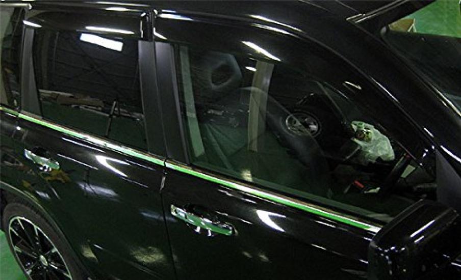 BRIGHTZ Mirror Chrome Stainless Steel Window Moulds for T31 Series 3404 Ultra-High X-Trail (4-Piece Set) [WIN-SIL-044]