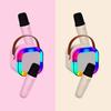 Zestaw Do Karaoke 2X Mikrofon Bezprzewodowy Przenośny Bluetooth Głośnik Rgb