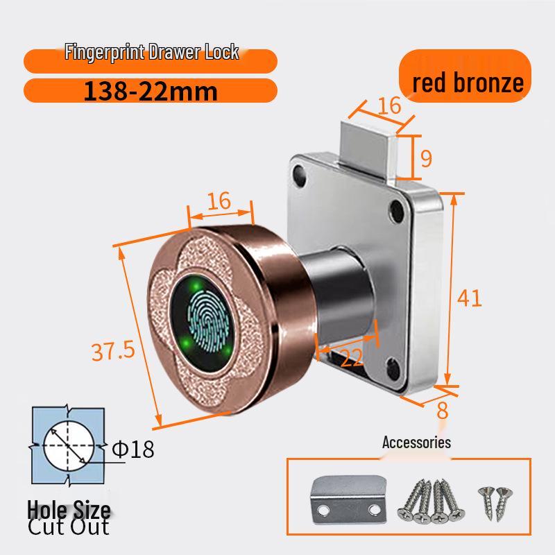 Smart Fingerprint Cabinet & Drawer Lock for Desks & Mailboxes